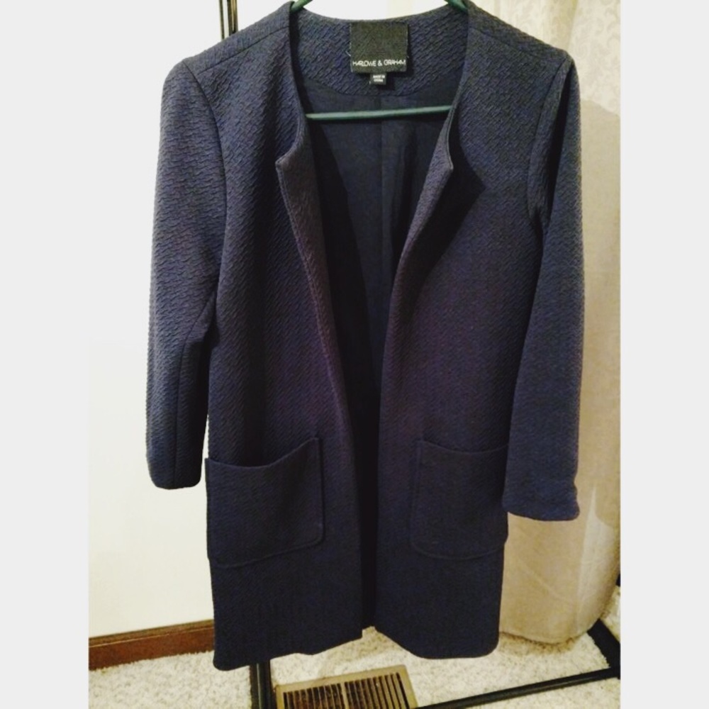 Harlowe and Graham Side Zipper Topper Jacket
